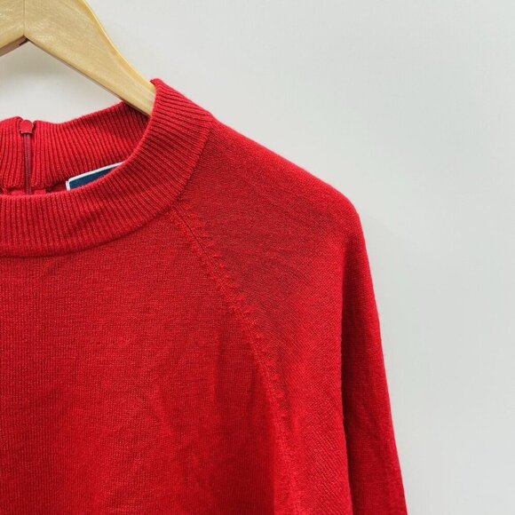 Karen Scott Womens Size XL Mock Neck Zip-Back Sweater in Luxsoft Red $40 2141 - Picture 3 of 8
